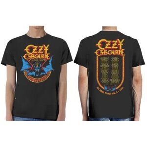 Ozzy Osbourne Unisex T-Shirt, Iconic Bat Circle Graphic Rock Tee 94